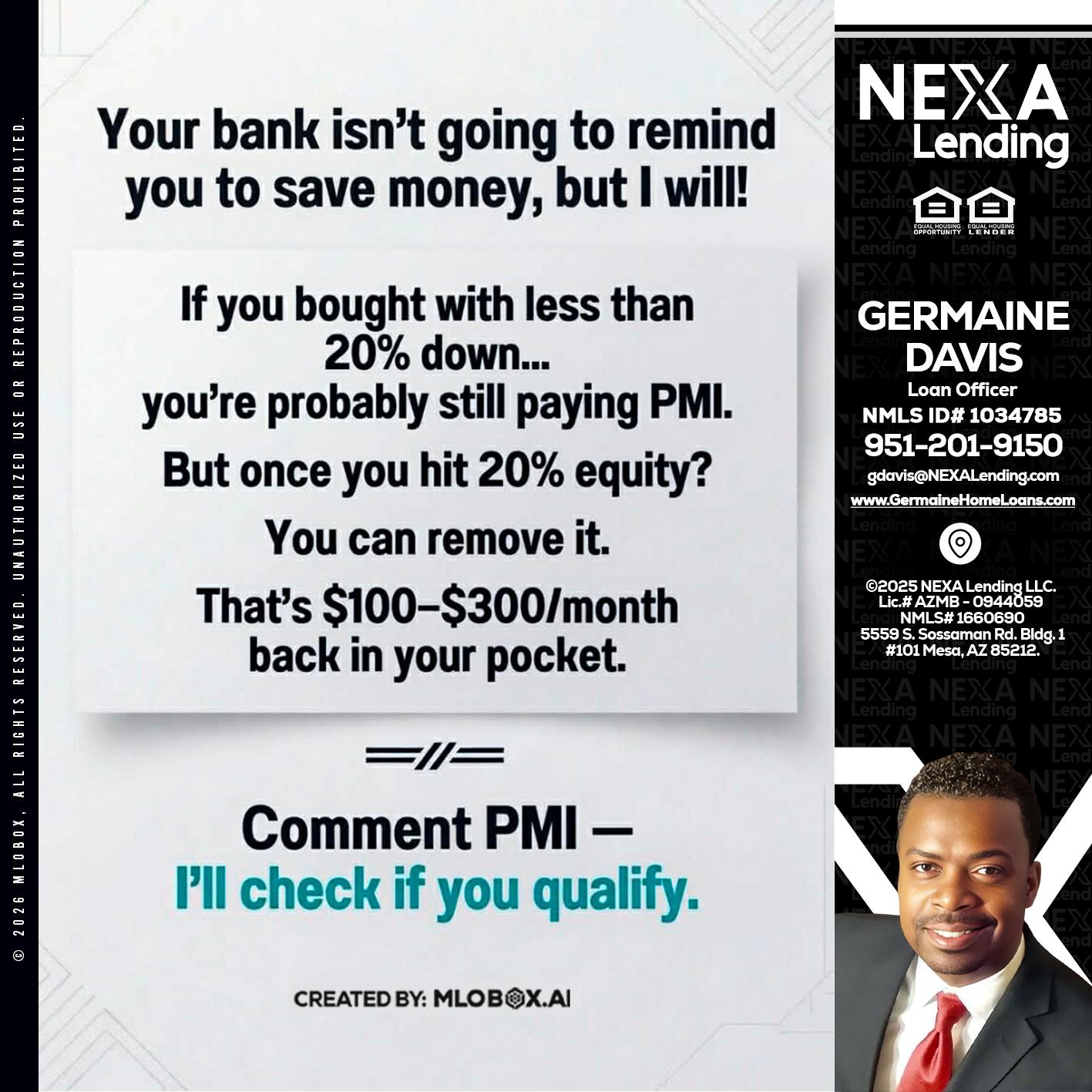 YOUR BANK ISNT - Germaine Davis -Loan Officer