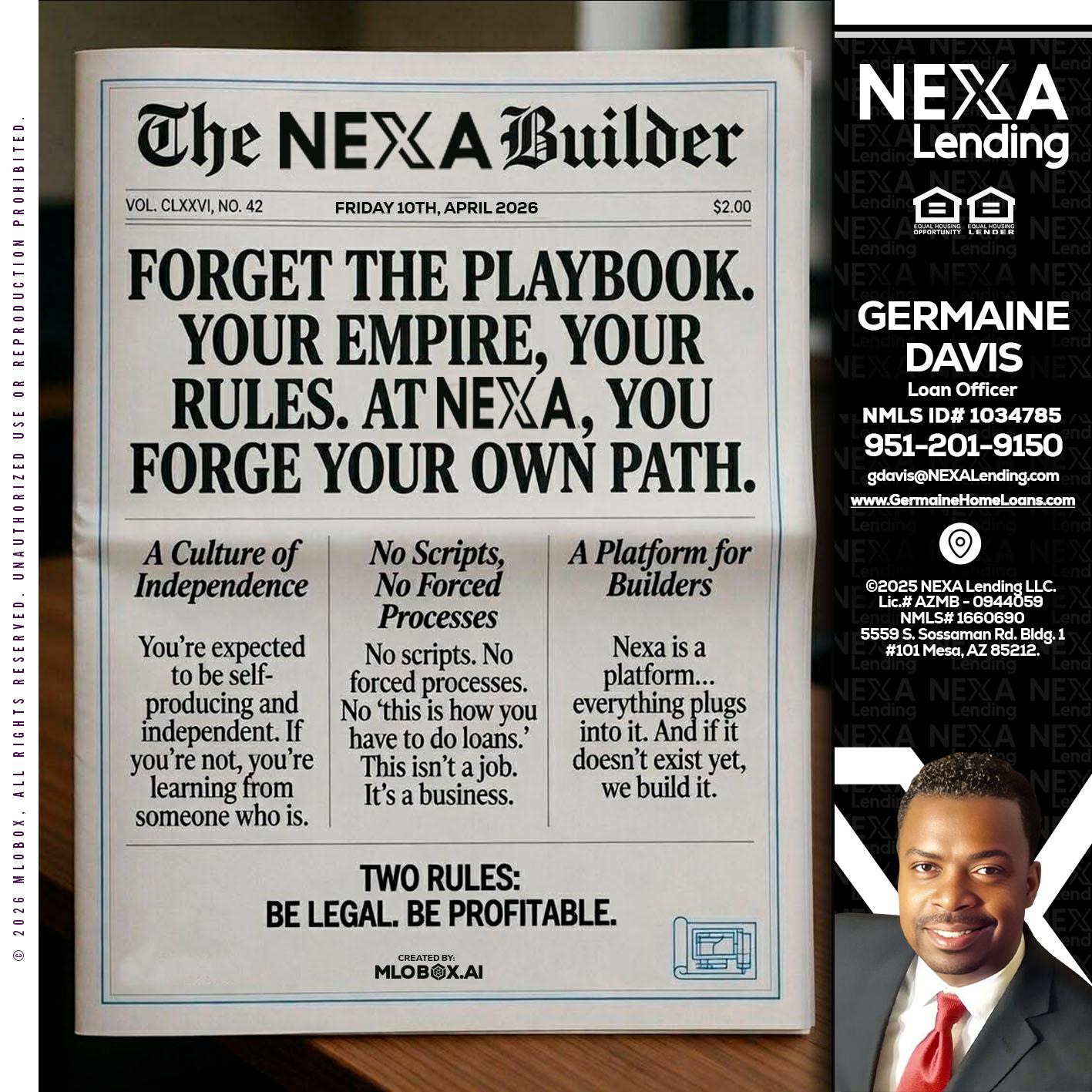 THE NEXA BUILDER - Germaine Davis -Loan Officer