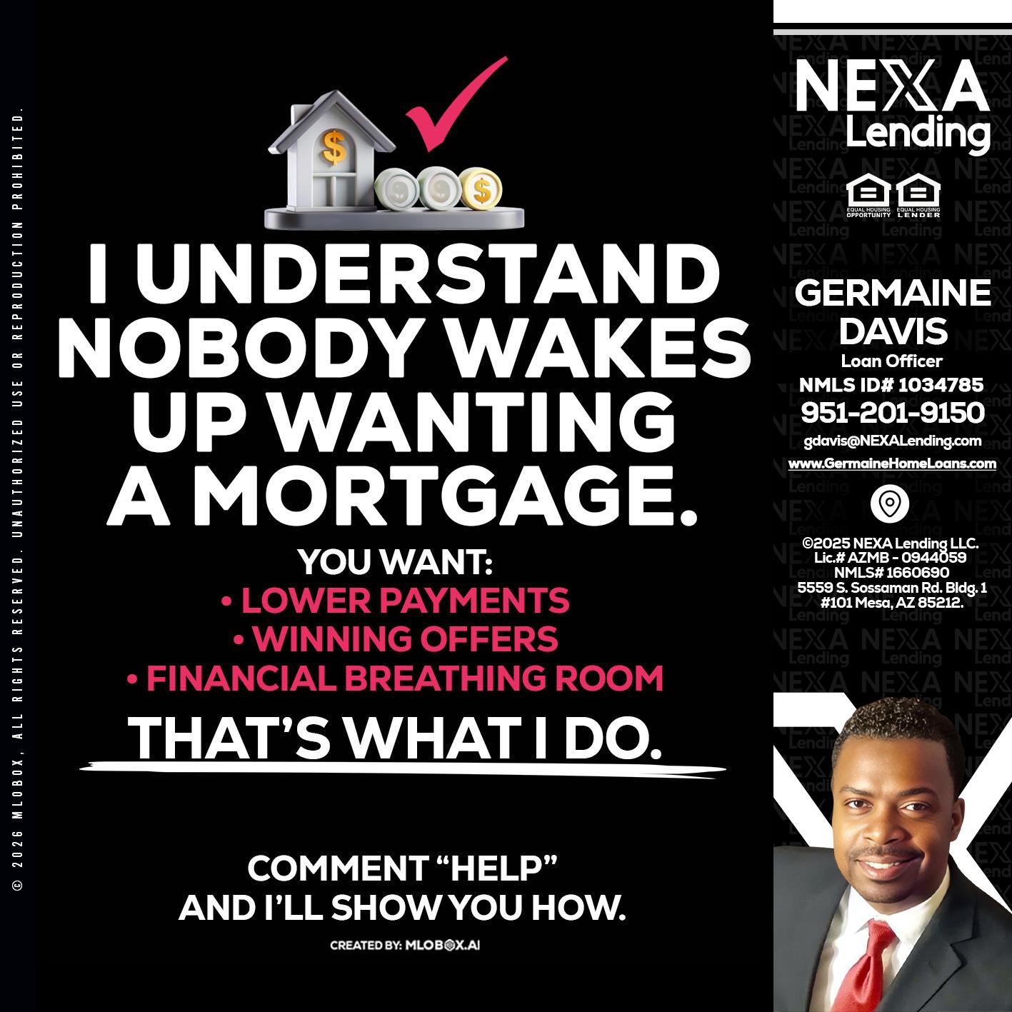 I UNDERSTAND - Germaine Davis -Loan Officer