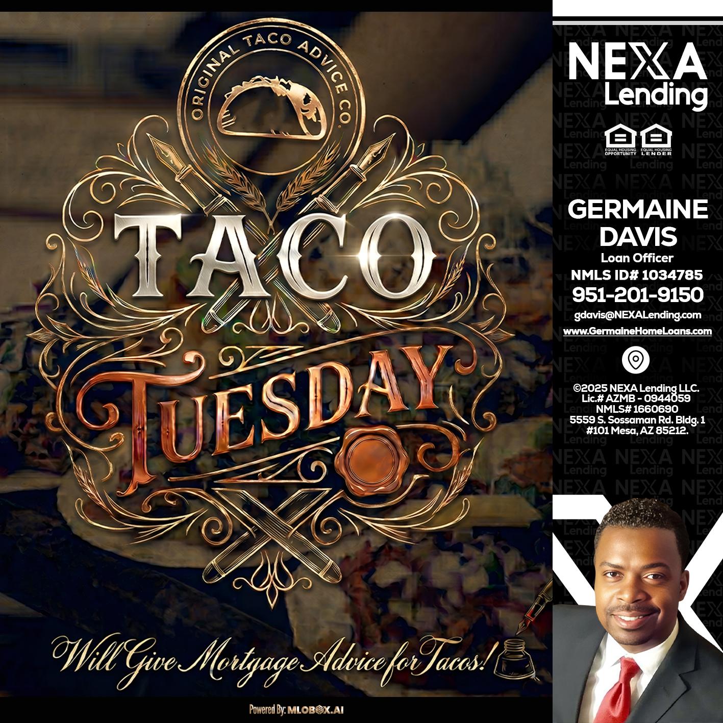 Taco Tuesday - Germaine Davis -Loan Officer