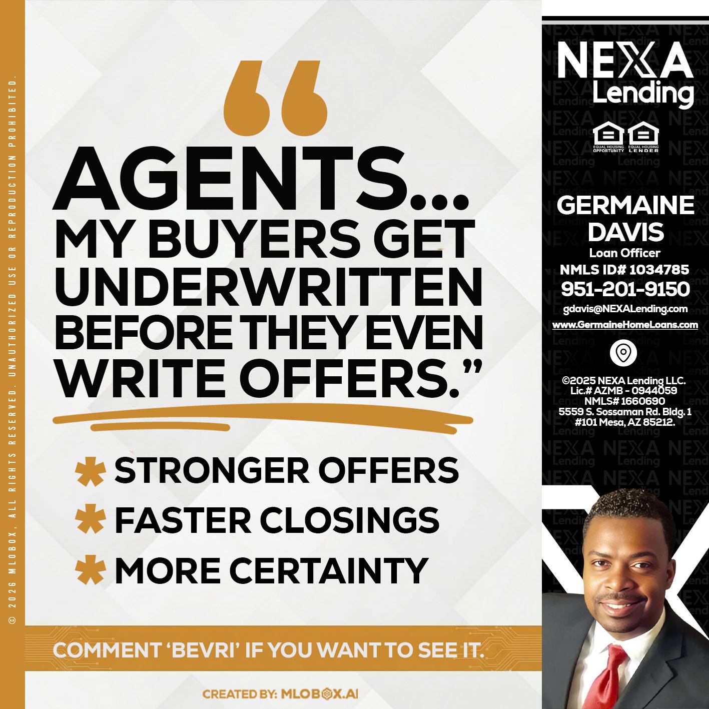 agents - Germaine Davis -Loan Officer