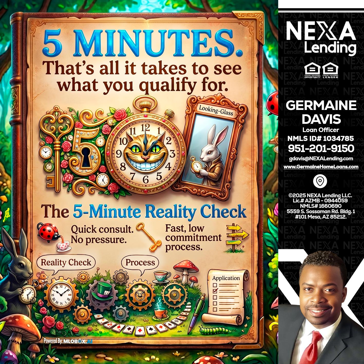 Reality Check! - Germaine Davis -Loan Officer