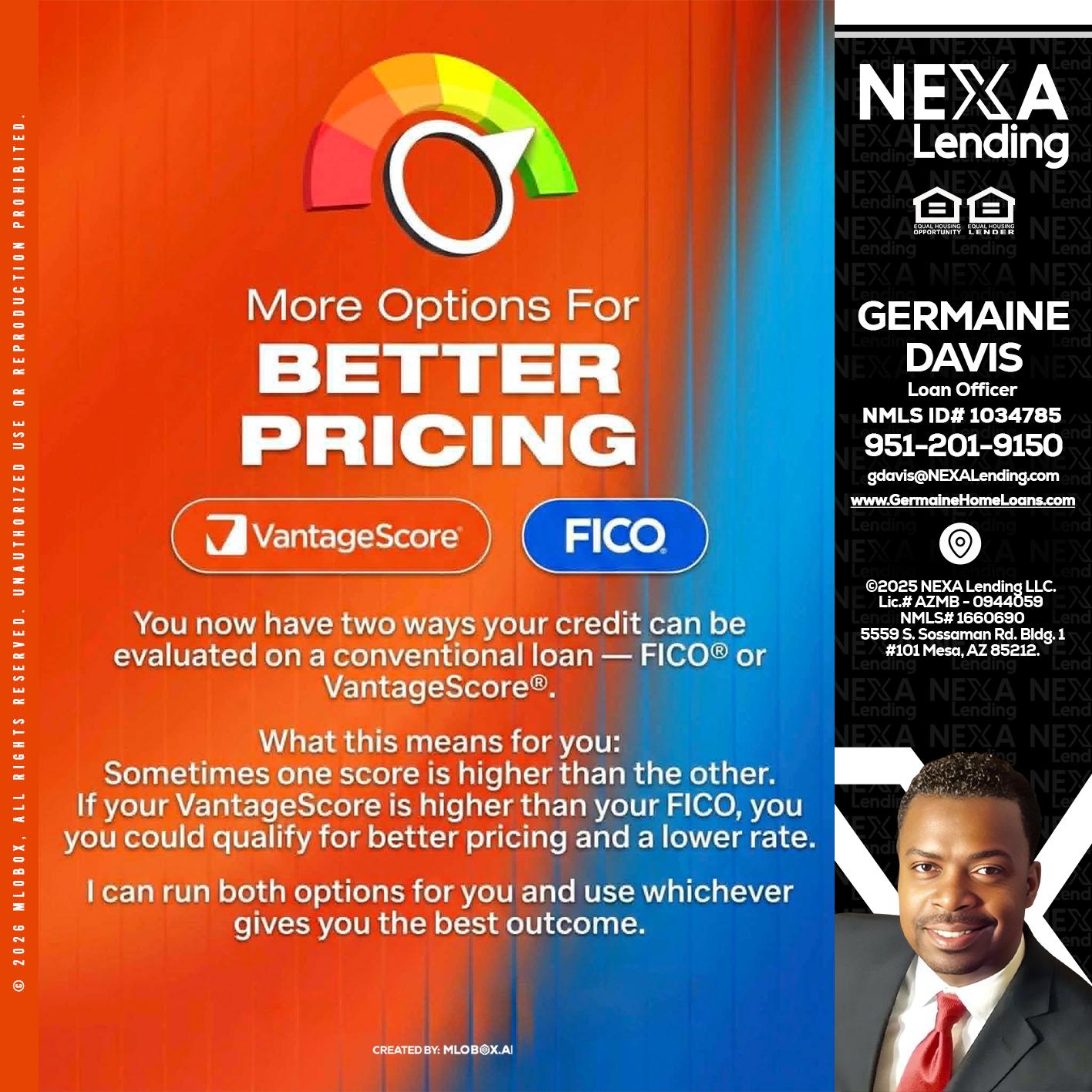 BETTER PRICING - Germaine Davis -Loan Officer