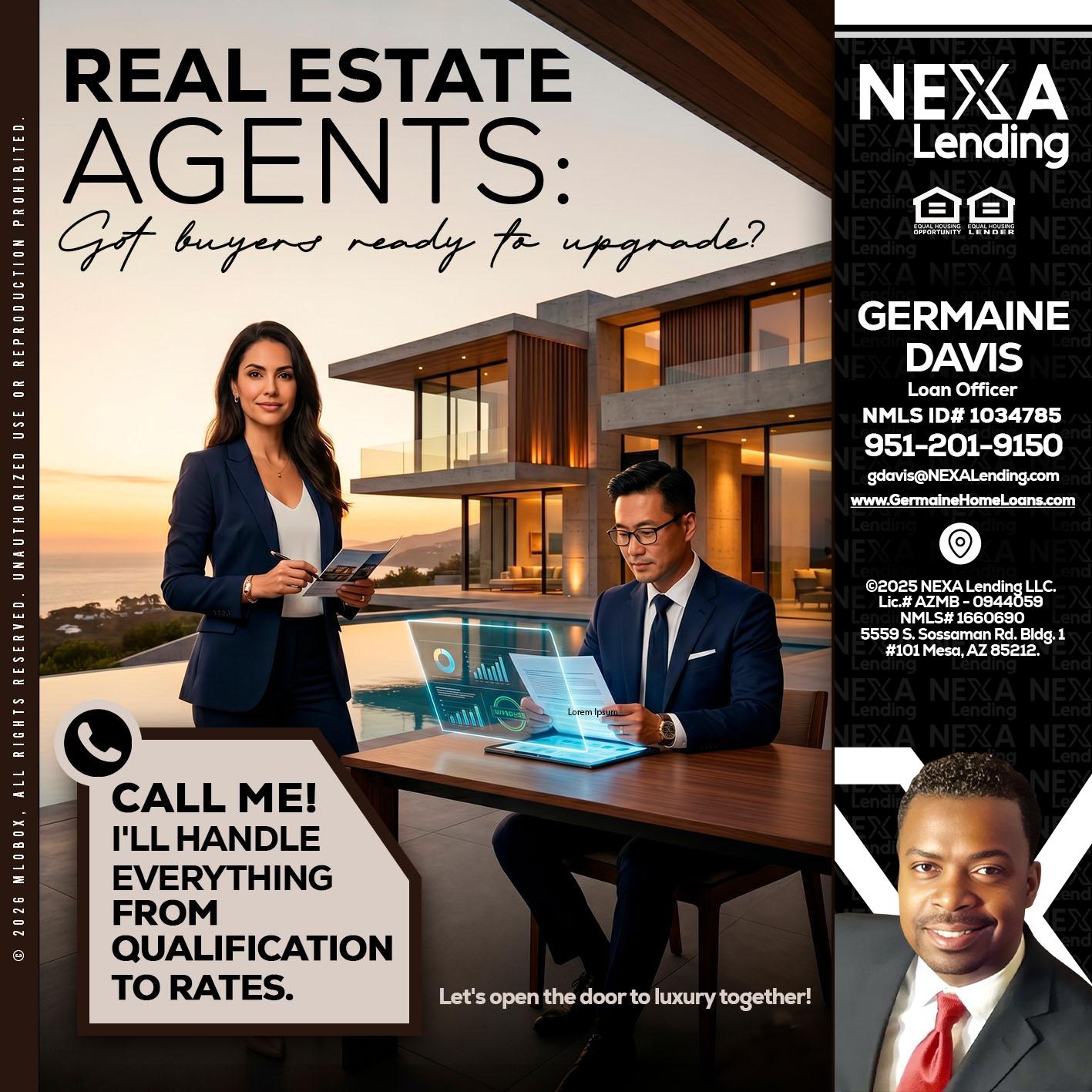 REAL ESTATE AGENTS - Germaine Davis -Loan Officer