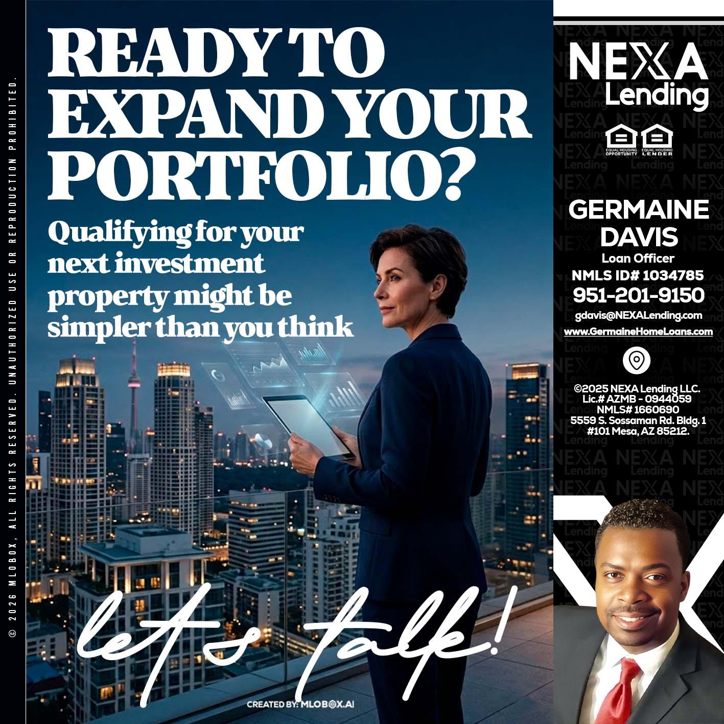 READY TO EXPAND - Germaine Davis -Loan Officer