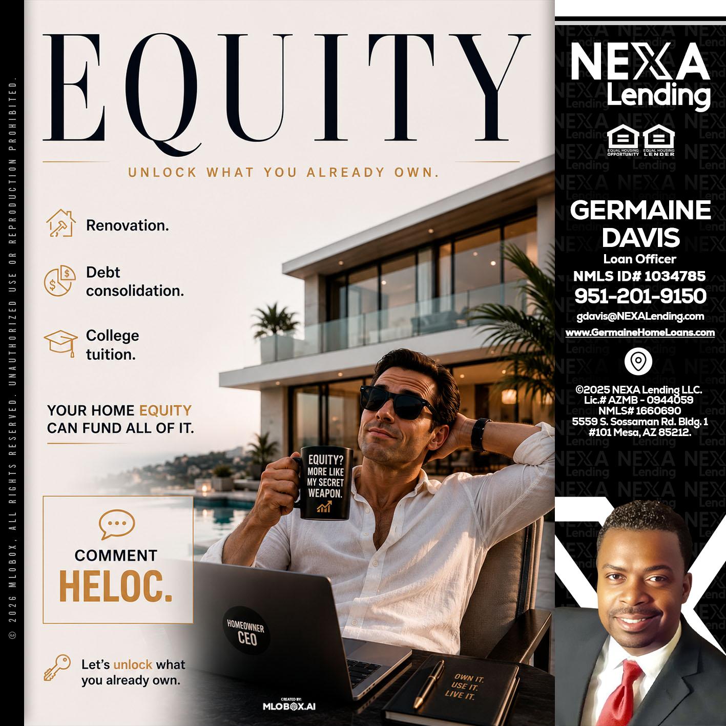 EQUITY - Germaine Davis -Loan Officer
