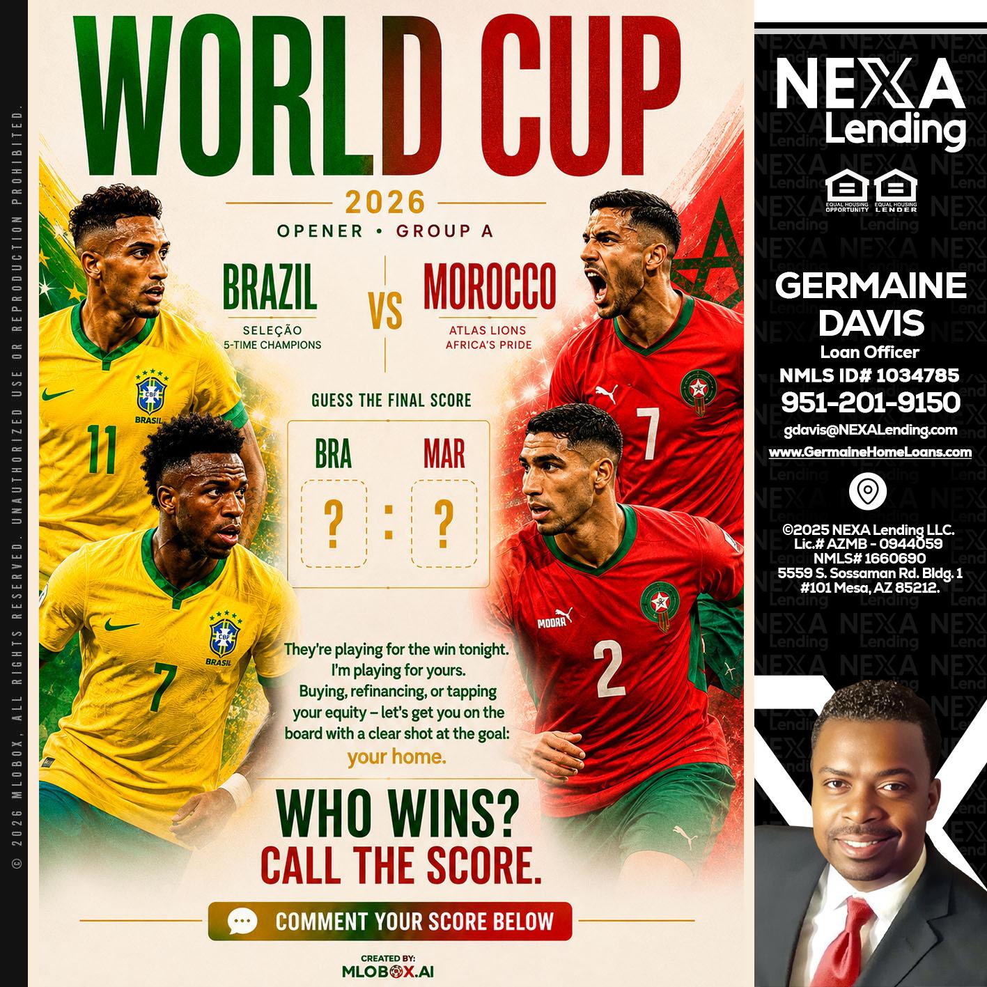 WORLD CUP - Germaine Davis -Loan Officer
