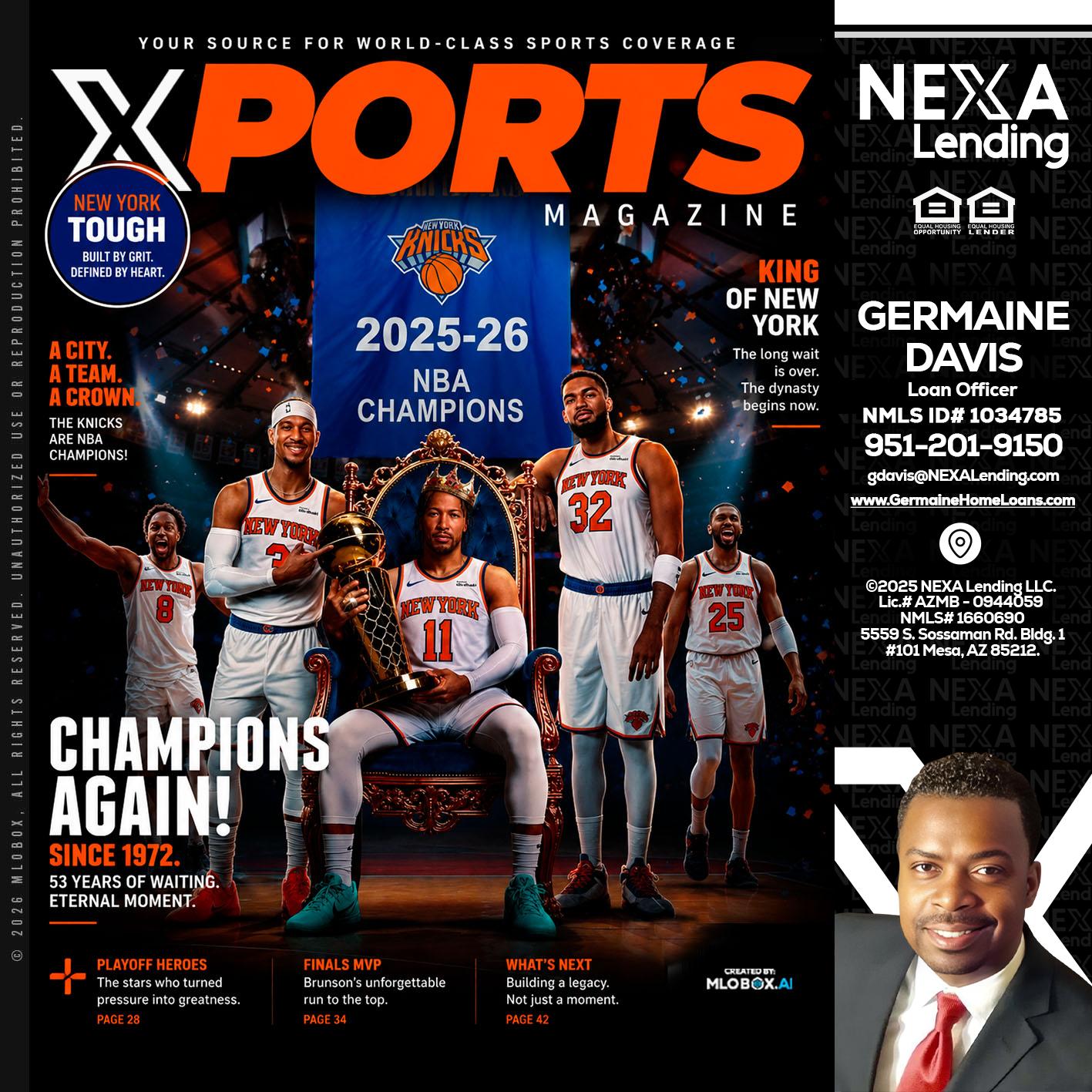 XPORTS MAGAZINE - Germaine Davis -Loan Officer