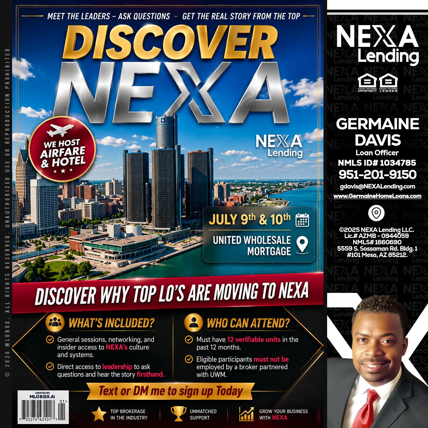 DISCOVER NEXA - Germaine Davis -Loan Officer