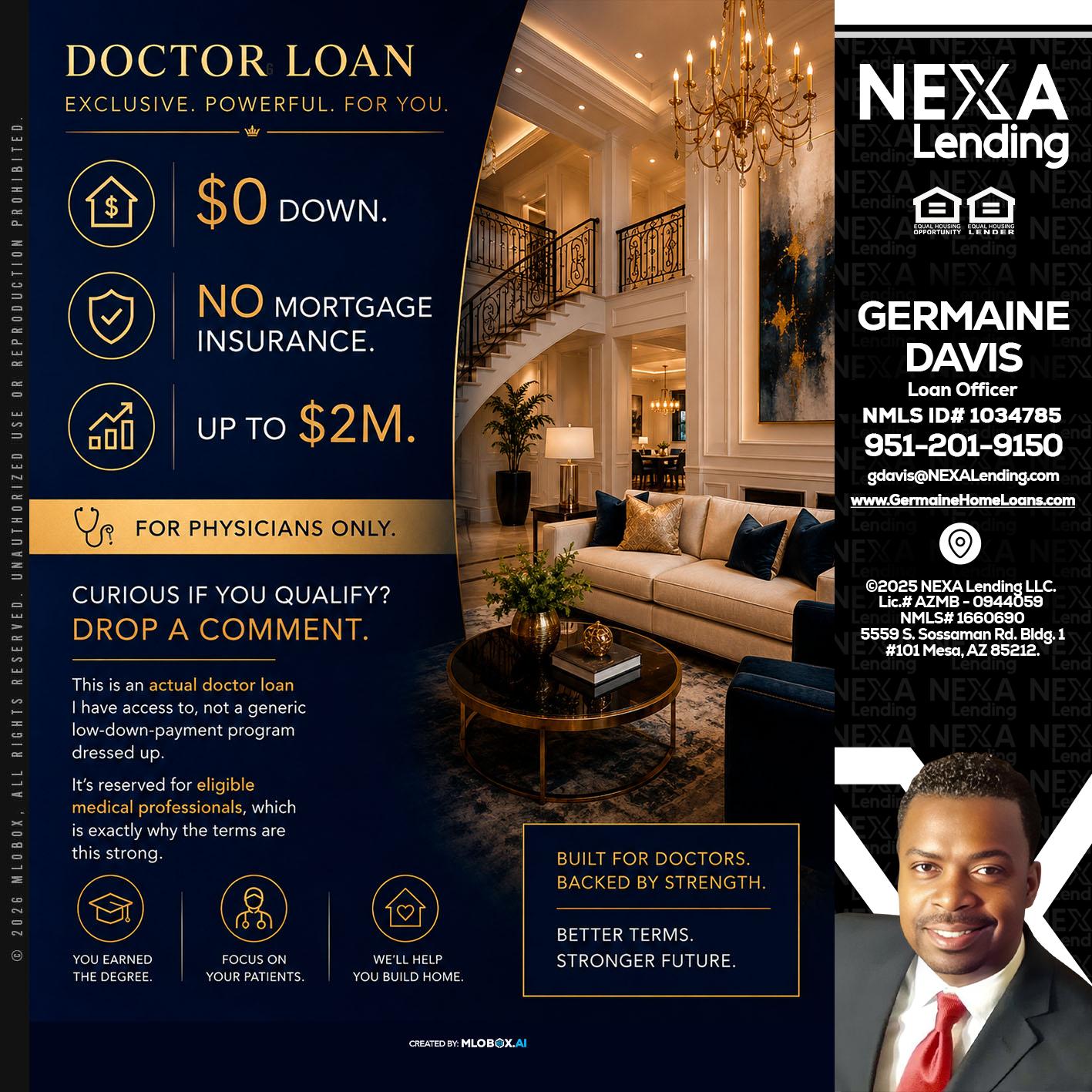 DOCTOR LOANS - Germaine Davis -Loan Officer