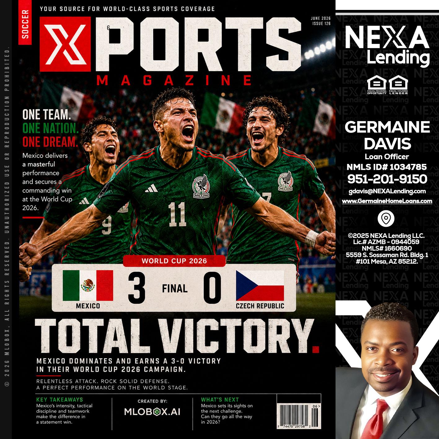World Cup 2026 MEX 1-0 CZECH - Germaine Davis -Loan Officer