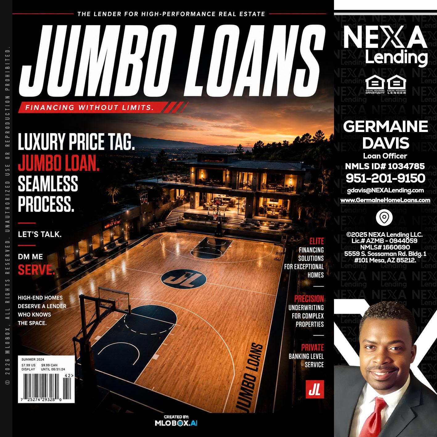 JUMBO LOANS - Germaine Davis -Loan Officer