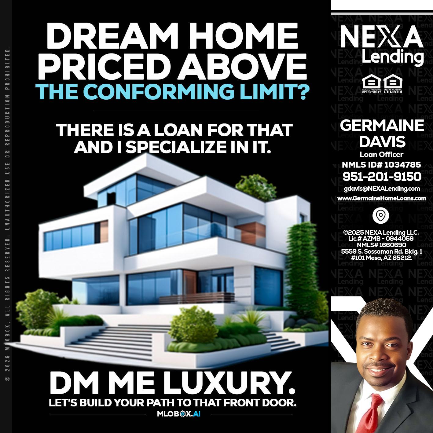 DREAM HOME - Germaine Davis -Loan Officer