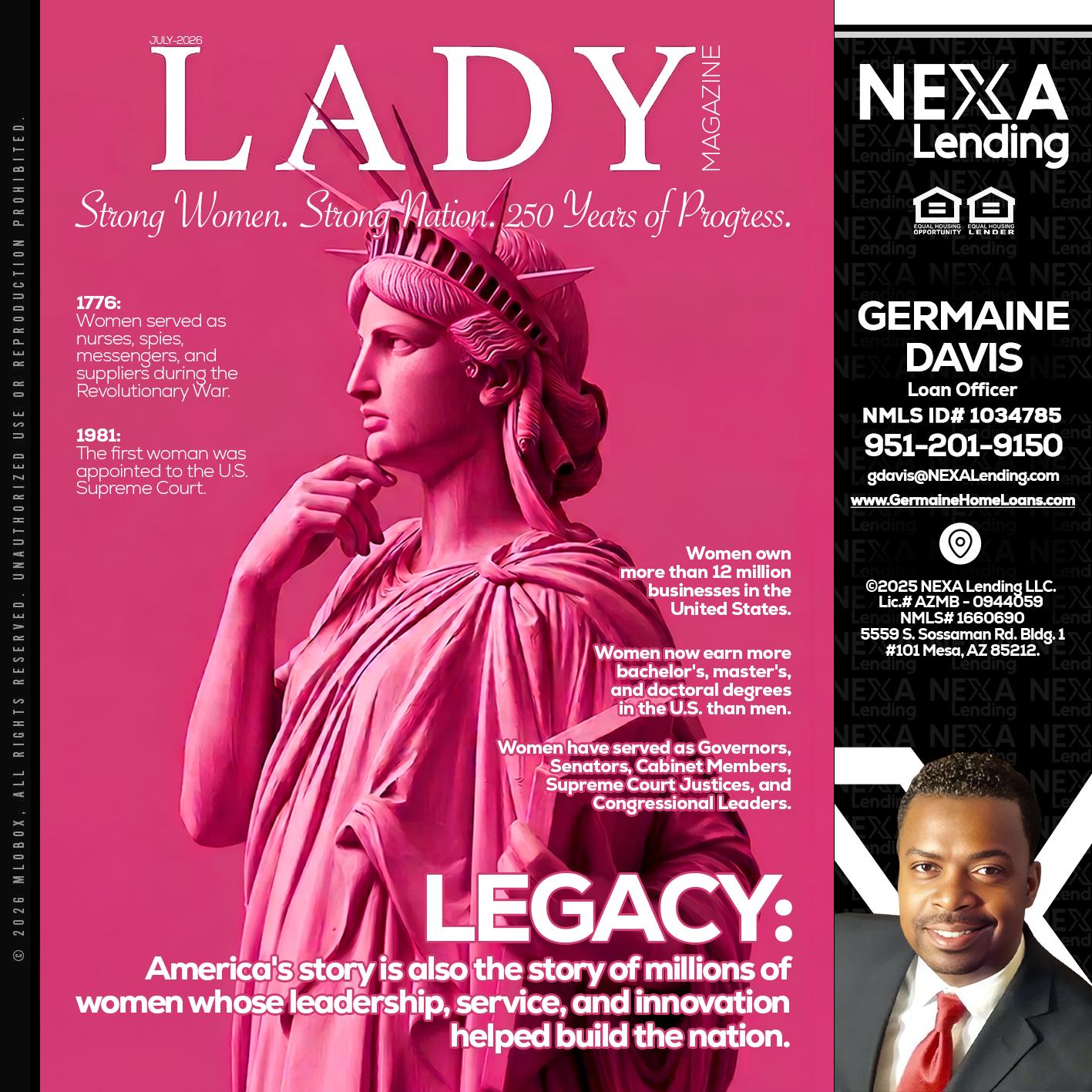 LADY LIBERTY! - Germaine Davis -Loan Officer