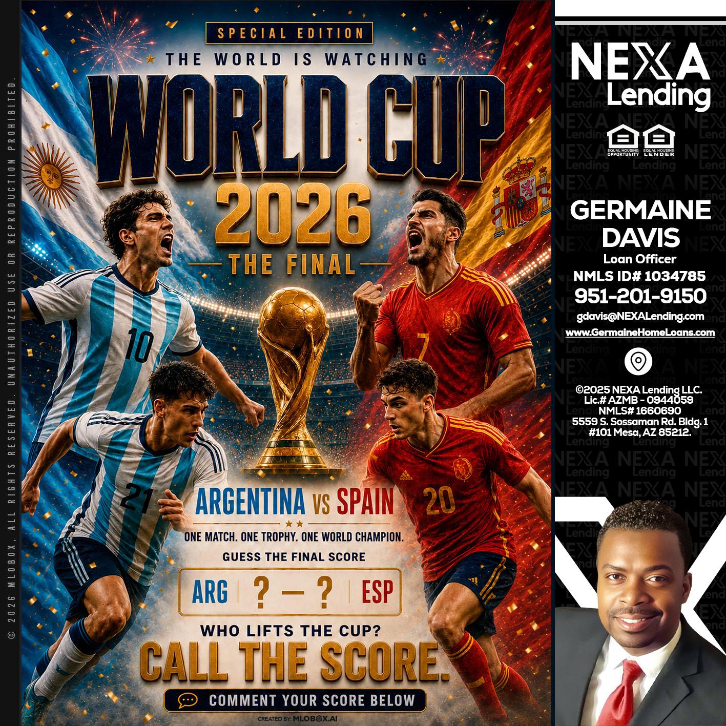 World Cup 2026 finals - Germaine Davis -Loan Officer