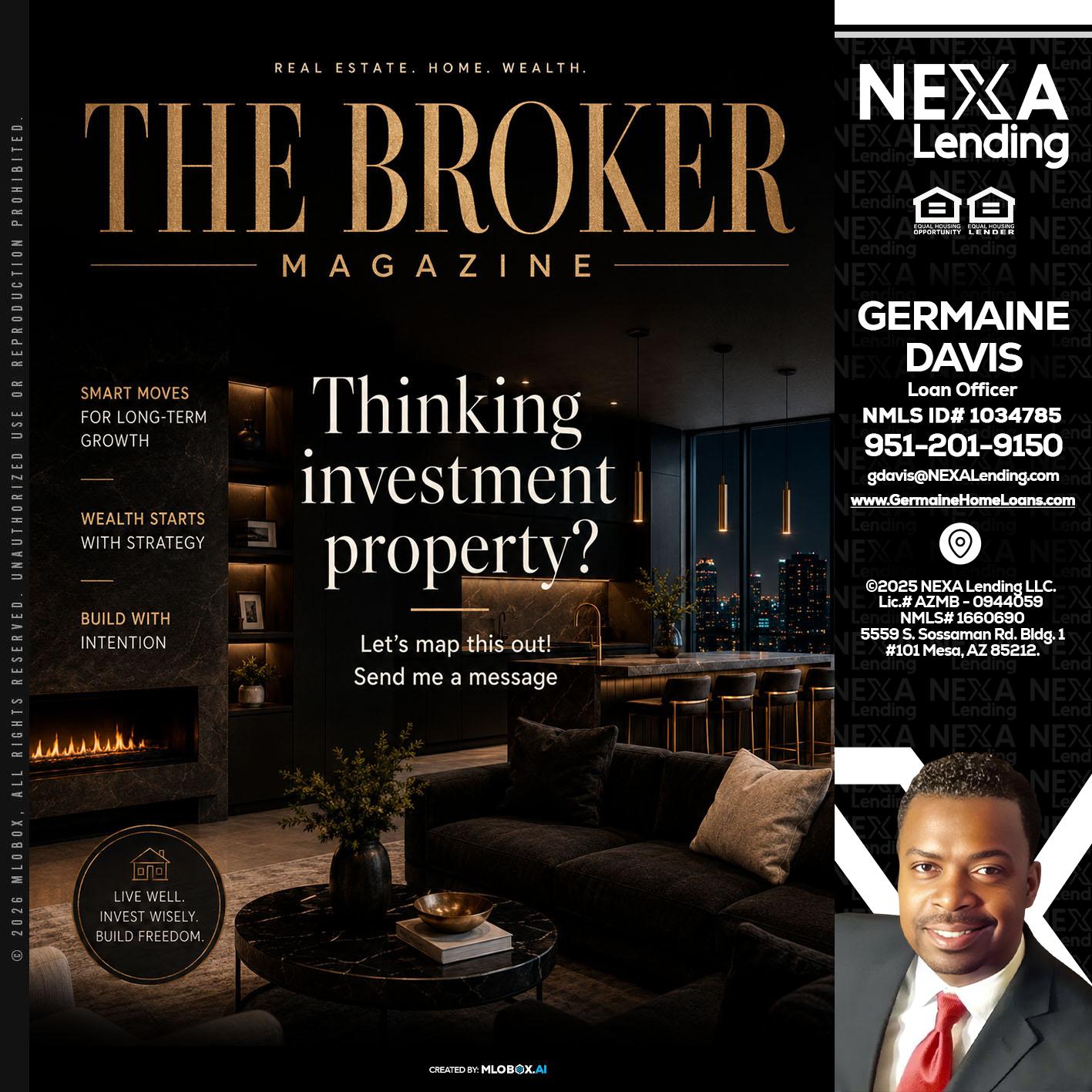 THE BROKER - Germaine Davis -Loan Officer