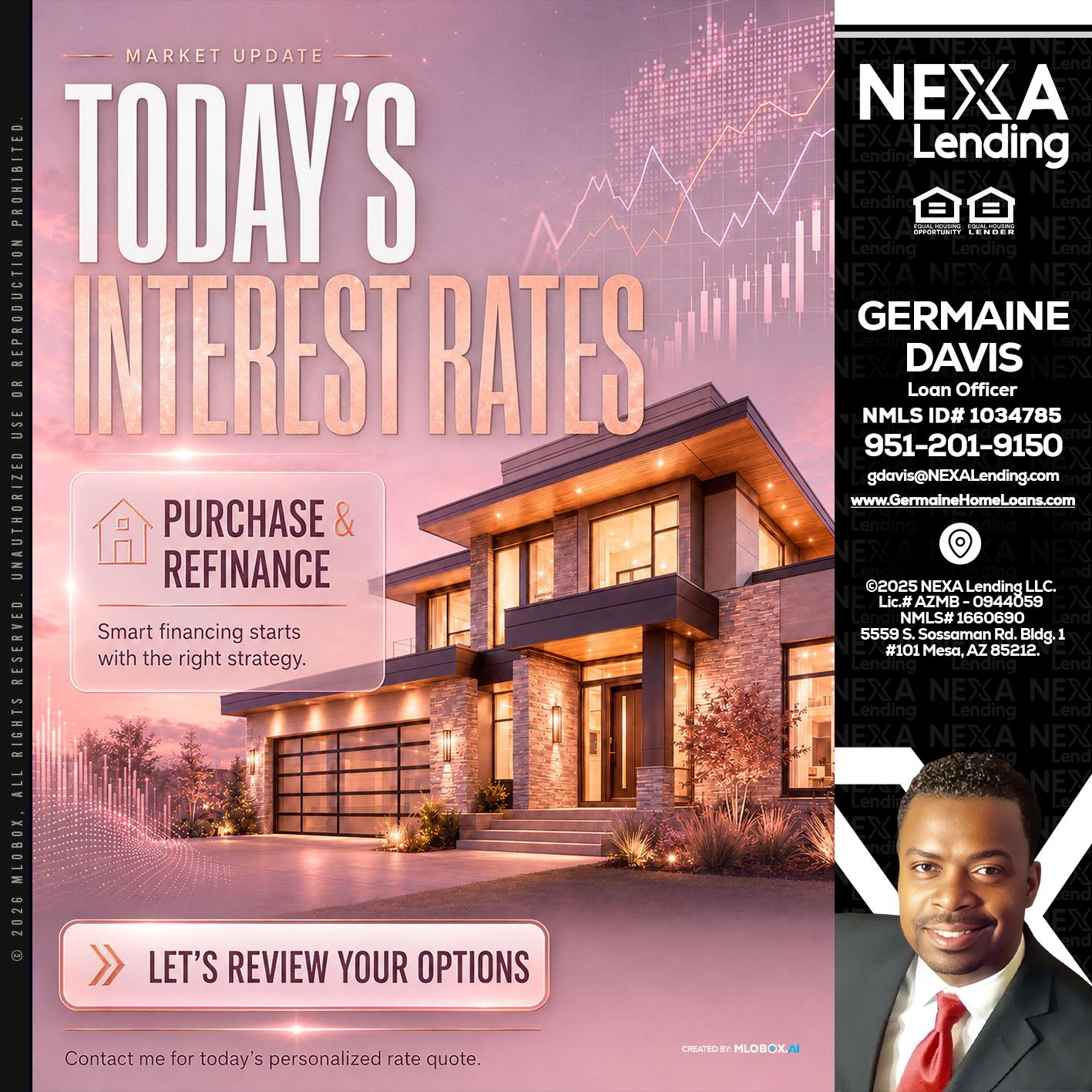 todays interest rates - Germaine Davis -Loan Officer