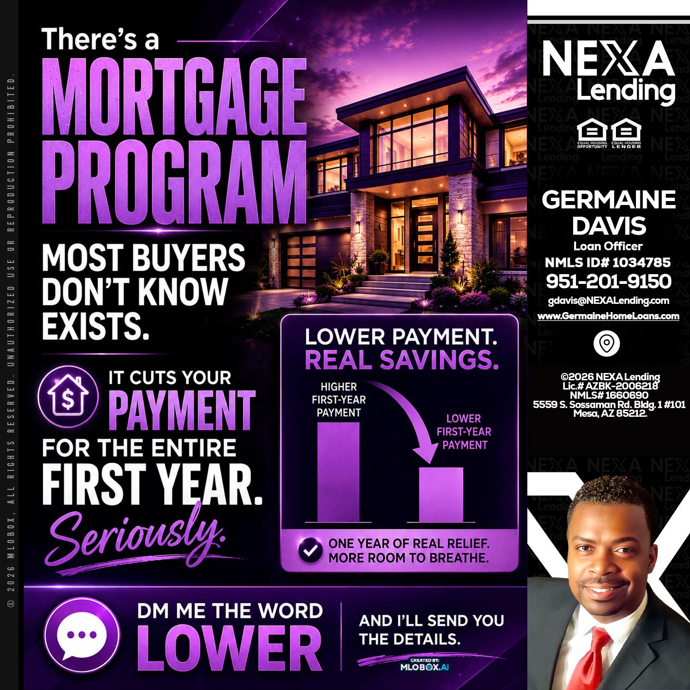 MORTGAGE PROGRAM - Germaine Davis -Loan Officer