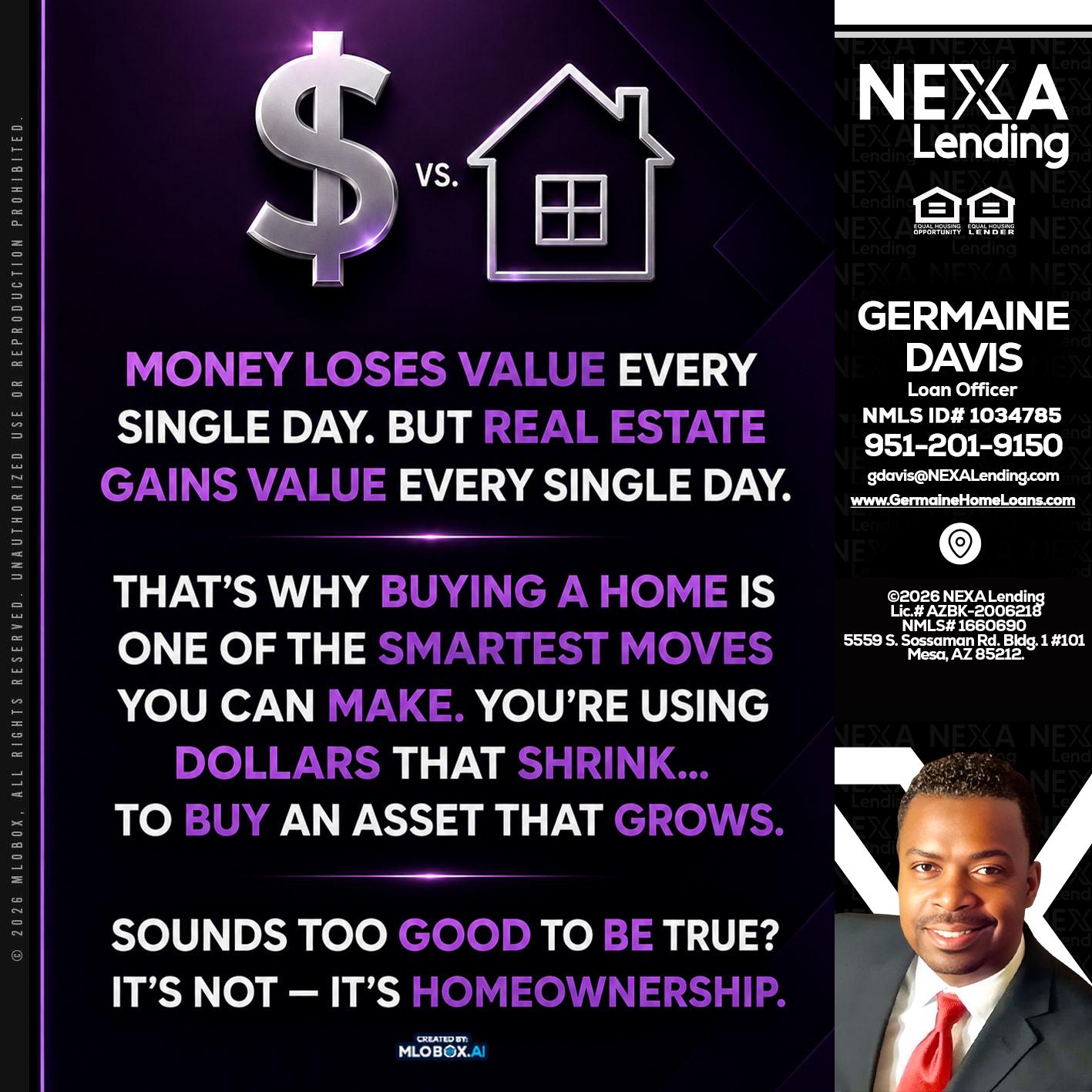 MONEY LOSES - Germaine Davis -Loan Officer