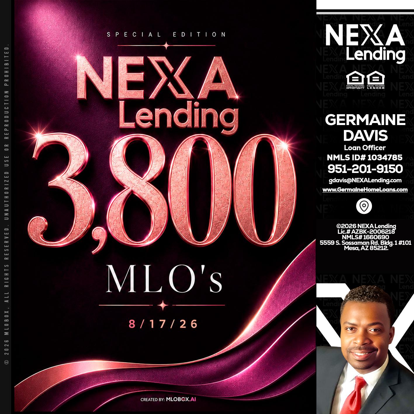 3800 MLOs - Germaine Davis -Loan Officer