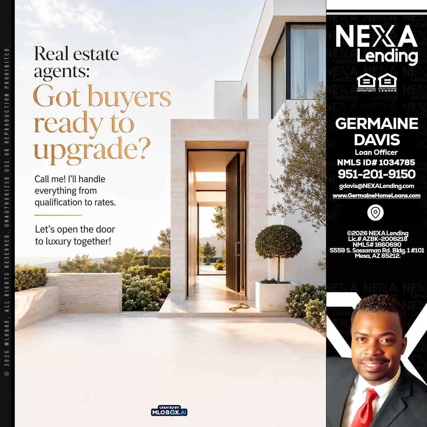 REAL ESTATE AGENTS - Germaine Davis -Loan Officer