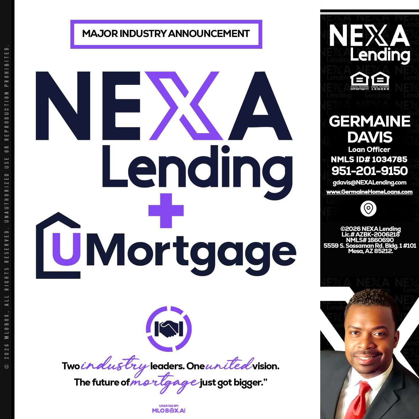 NEXA LENDING U MORTGAGE - Germaine Davis -Loan Officer