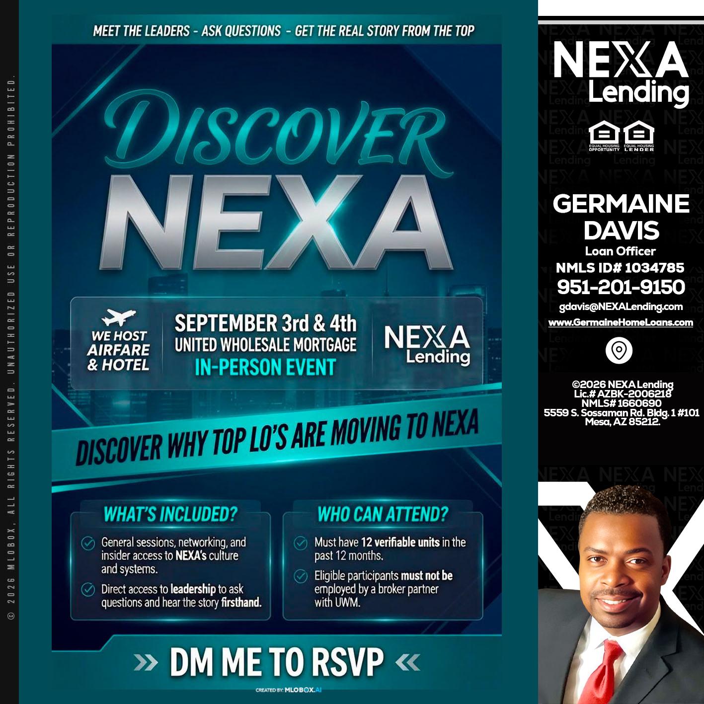 DISCOVER NEXA - Germaine Davis -Loan Officer