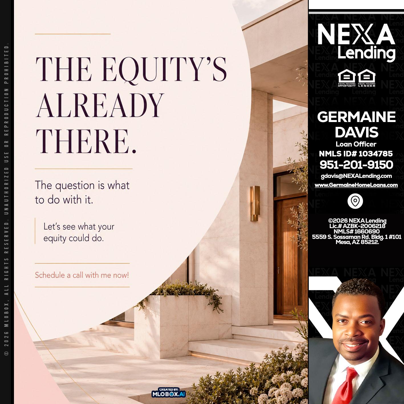 THE EQUITY'S - Germaine Davis -Loan Officer