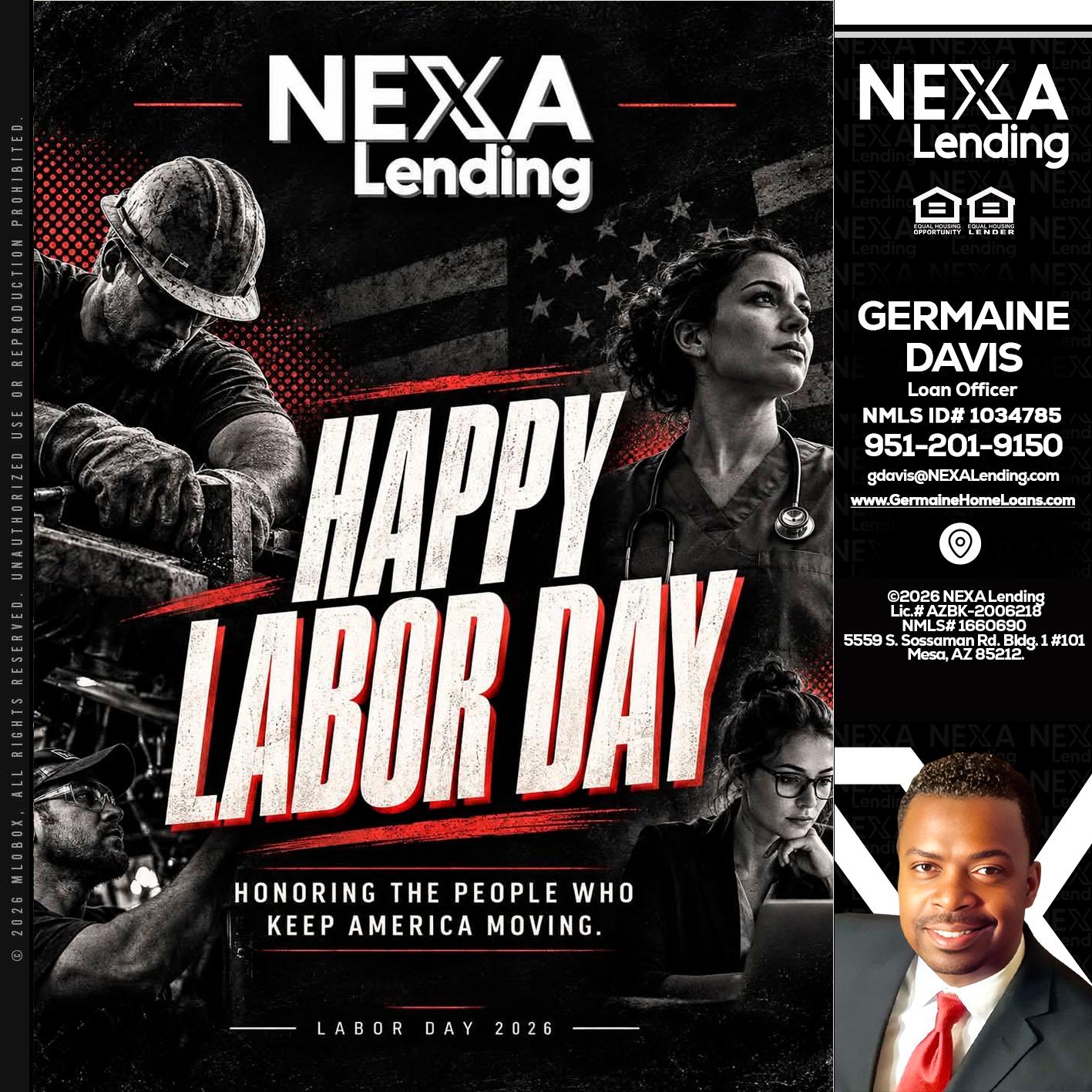 LABOR DAY - Germaine Davis -Loan Officer