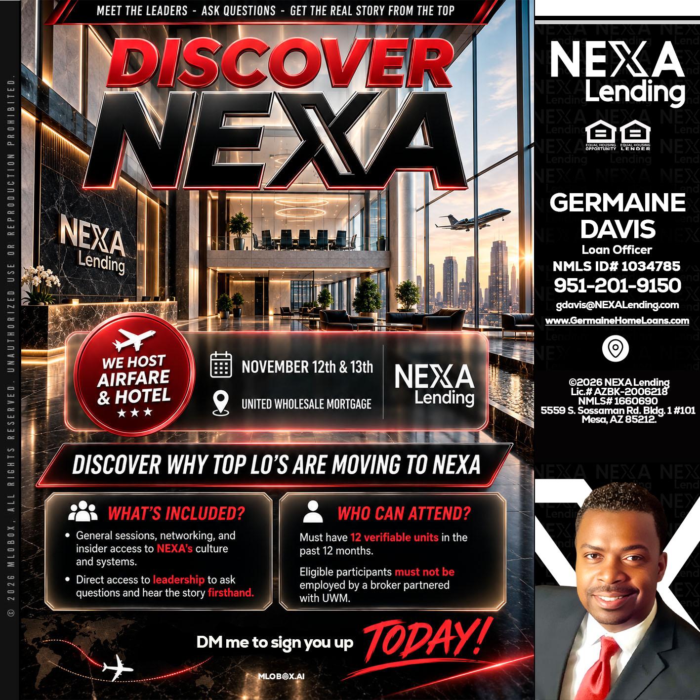 DISCOVER NEXA - Germaine Davis -Loan Officer