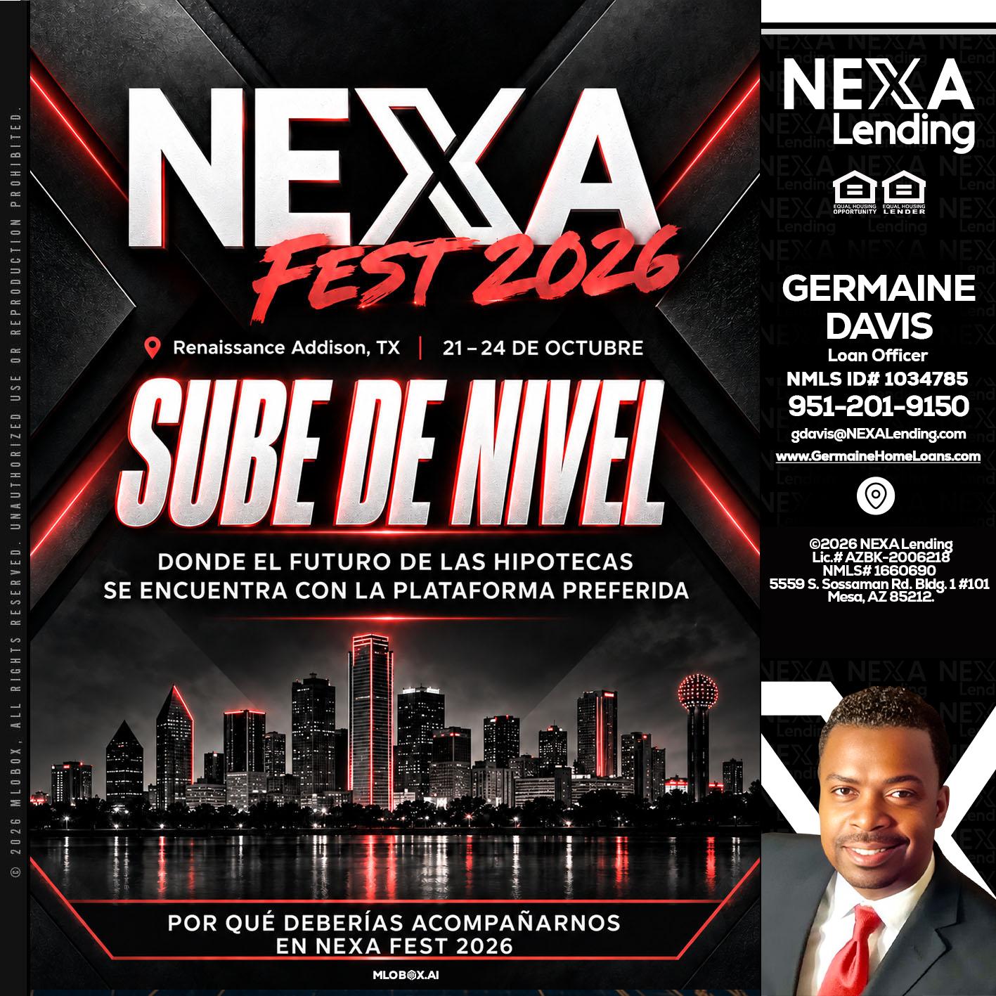 NEXA fest 2026 - Germaine Davis -Loan Officer