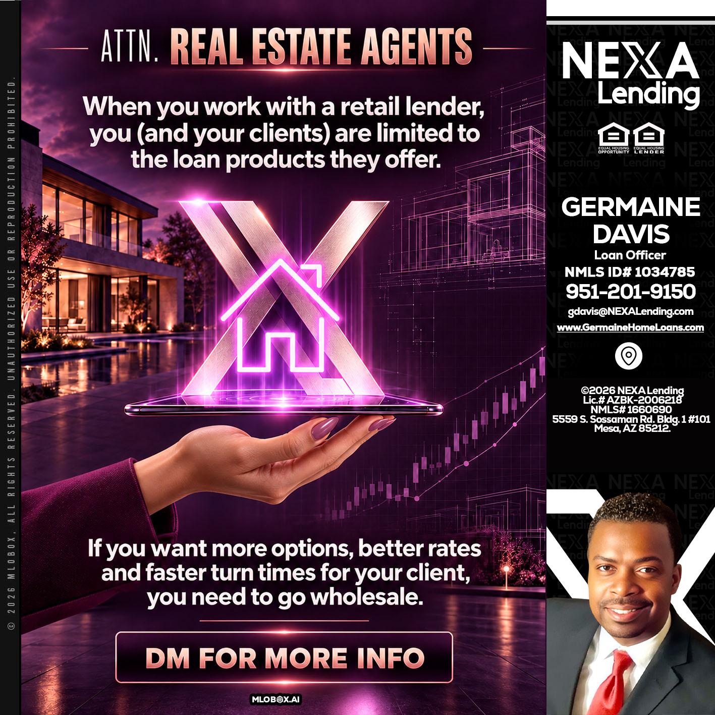 REAL ESTATE AGENTS - Germaine Davis -Loan Officer