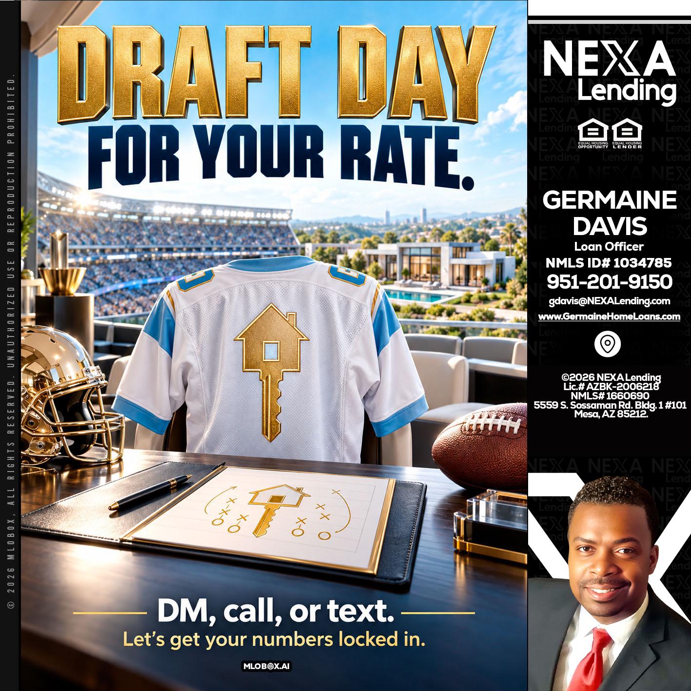 DRAFT DAY - Germaine Davis -Loan Officer