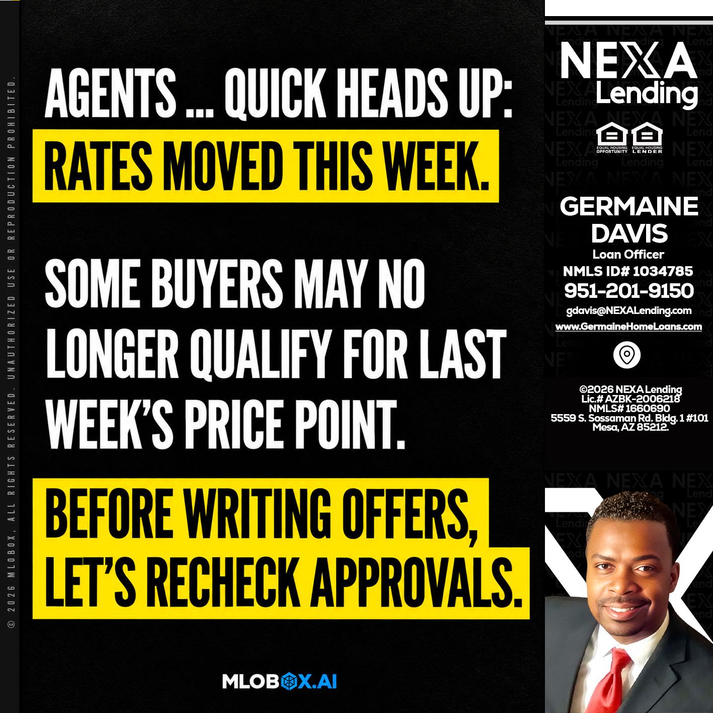 AGENTS QUICK - Germaine Davis -Loan Officer
