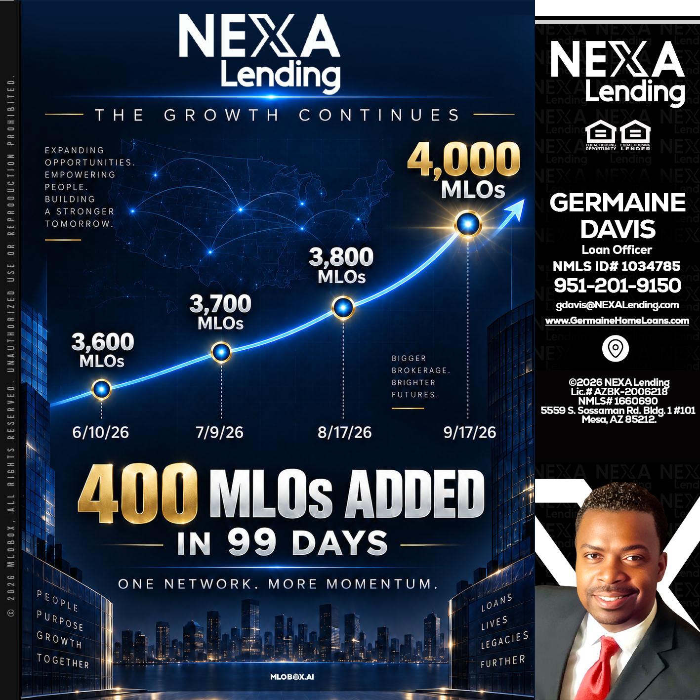 NEXA Lending 4000 MLOs - Germaine Davis -Loan Officer