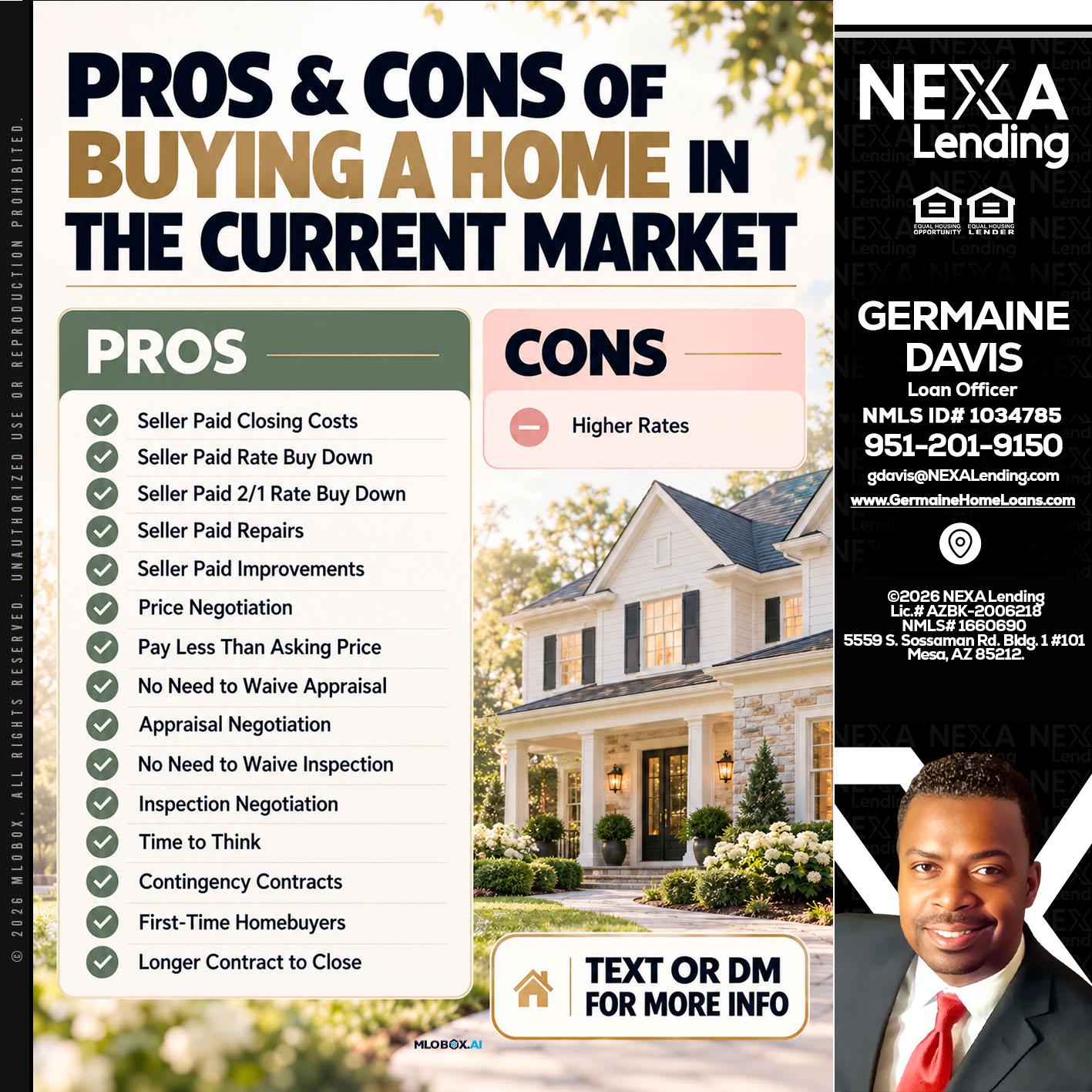 pros and cons - Germaine Davis -Loan Officer