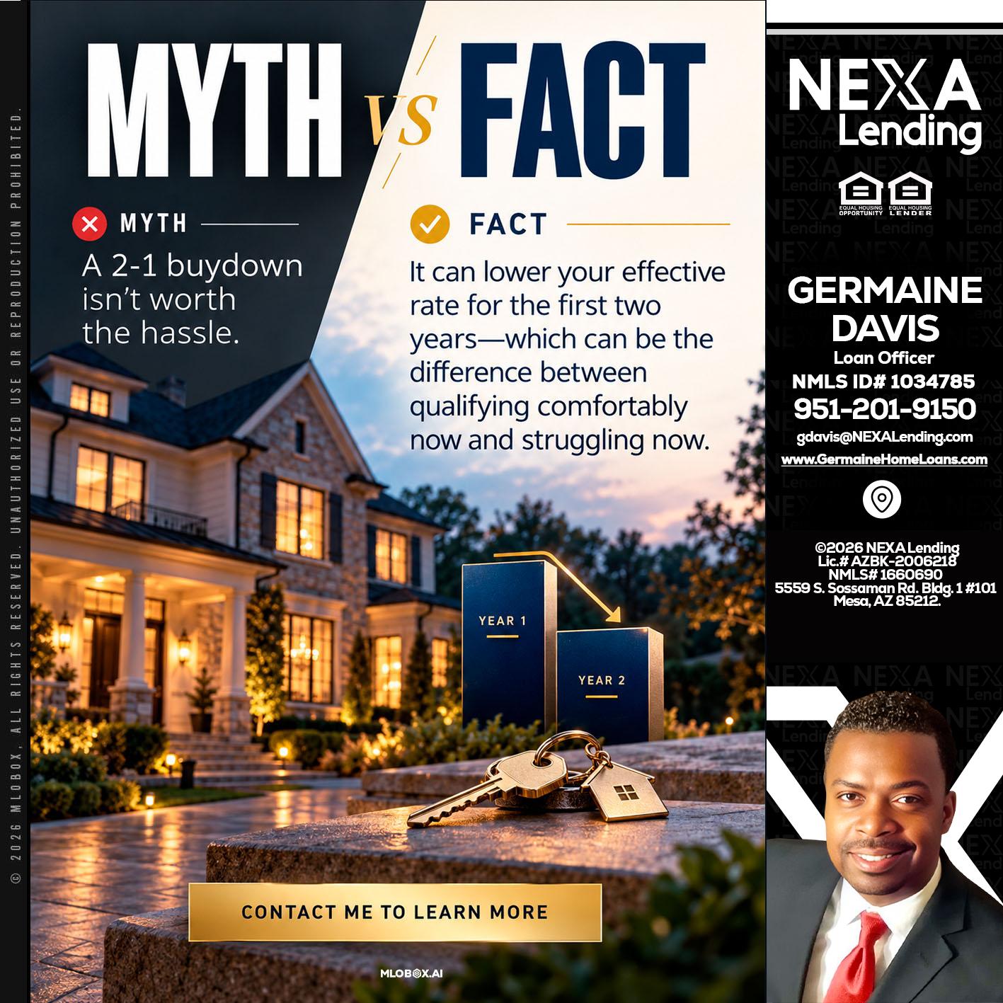 MYTH VS FACT - Germaine Davis -Loan Officer