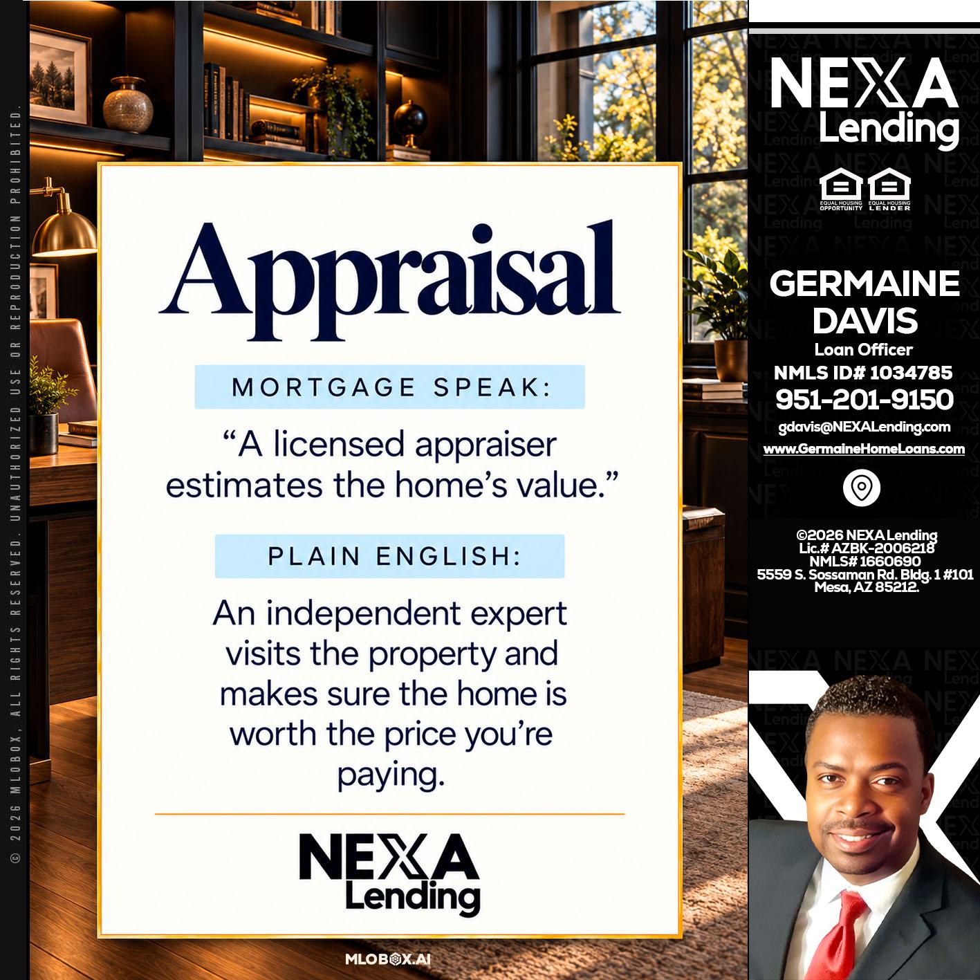 appraisal - Germaine Davis -Loan Officer