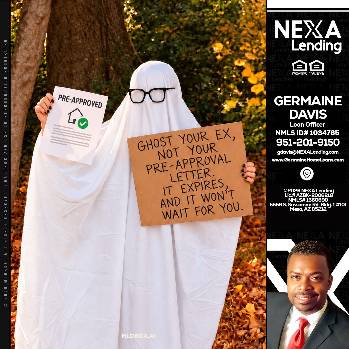 ghost you ex - Germaine Davis -Loan Officer
